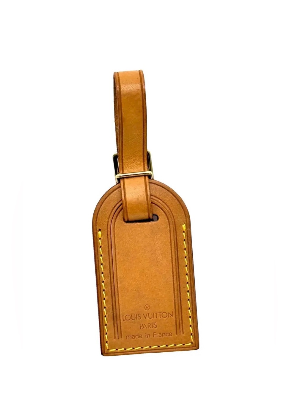 Louis Vuitton Tan Leather Luggage Tag  — Porte adresse leather card wallet